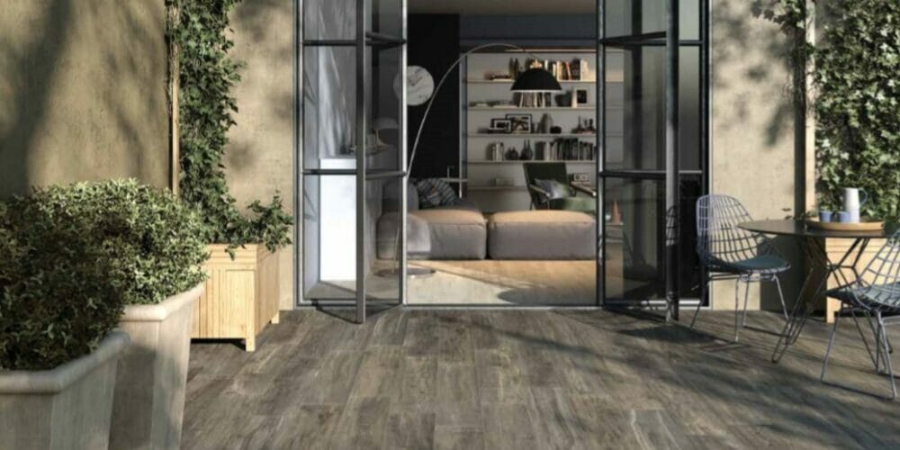 Westwood wood-effect outdoor tiles